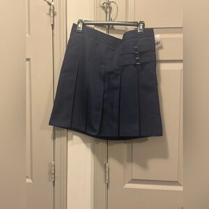 Junior Navy Pleated Uniform Skirt